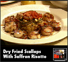 Dry Fried Scallops with Saffron Risotto