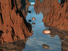 Skipping Stones at Morning